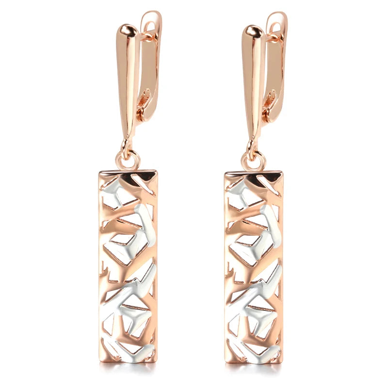 Ethnic Retro Square Drop Earrings - Vintage Copper Fashion Jewelry