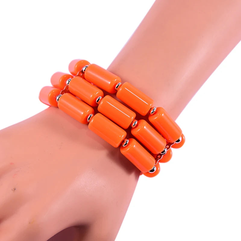 Elegant African Stone Jewelry Set - Vibrant Statement Collection