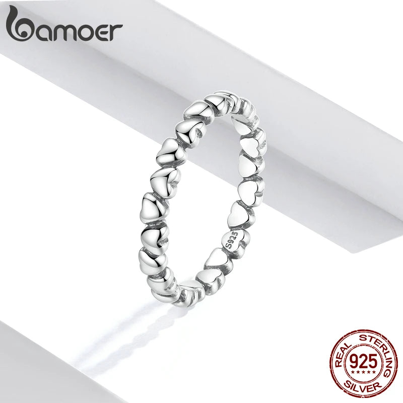 925 Sterling Silver Forever Love Heart Ring - Romantic Symbol Jewelry