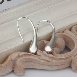 925 Sterling Silver Droplets Stud Earrings - Minimalist Water Drop Jewelry