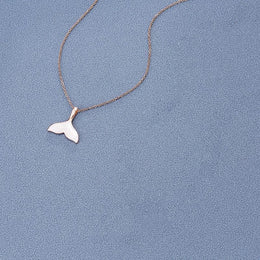 White Shell Mermaid Tail Pendant Necklace - Ocean-Inspired Statement