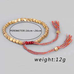 Handmade Tibetan Braided Copper Beads Bracelet
