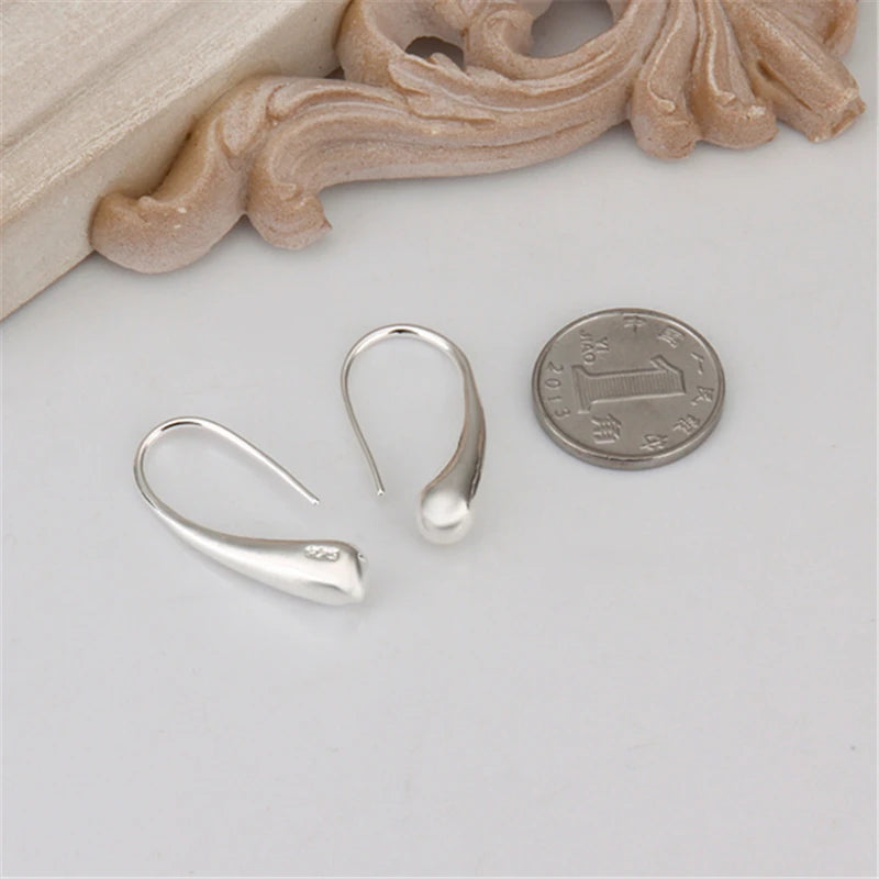 925 Sterling Silver Droplets Stud Earrings - Minimalist Water Drop Jewelry