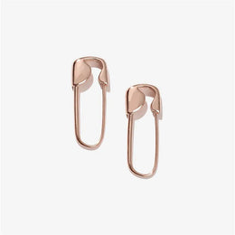 Paper Clip Pin Earrings - Metallic Irregular Zinc Alloy Stud Jewelry