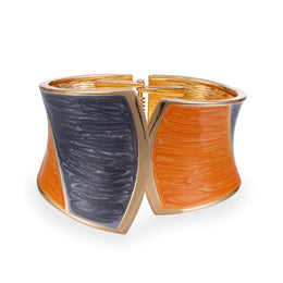 Black and White Punk Cuff Bracelet - Bold Geometric Statement