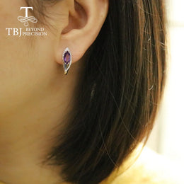 Natural Blue Topaz 925 Sterling Silver Earrings - Amethyst Luxury Jewelry