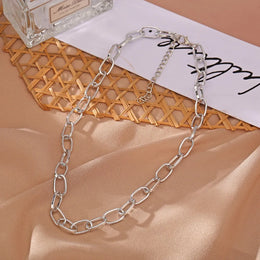 Chunky Thick Lock Chain Necklace - Bold Statement Link Jewelry
