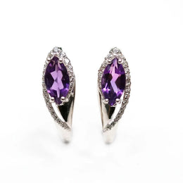 Natural Blue Topaz 925 Sterling Silver Earrings - Amethyst Luxury Jewelry