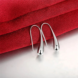 925 Sterling Silver Droplets Stud Earrings - Minimalist Water Drop Jewelry