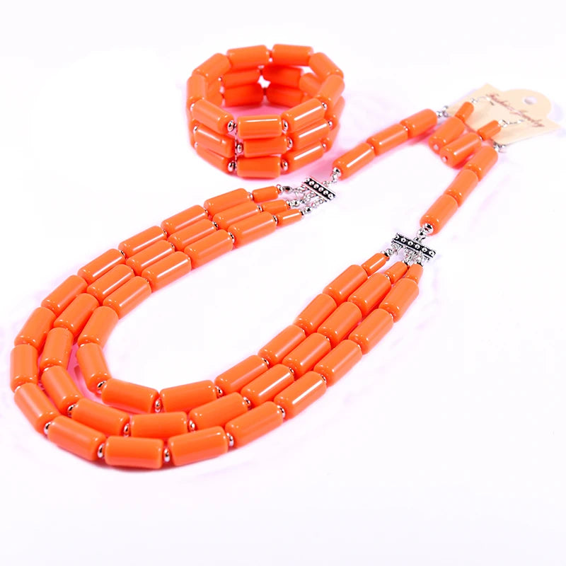 Elegant African Stone Jewelry Set - Vibrant Statement Collection