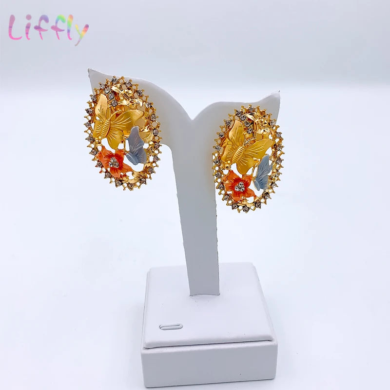 Luxury African Beads Jewelry Set - Necklace, Earrings, Bracelet & Ring