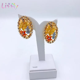 Luxury African Beads Jewelry Set - Necklace, Earrings, Bracelet & Ring
