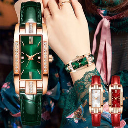 Luxury Square Quartz Wrist Watch - Elegant Arabic Numeral Display