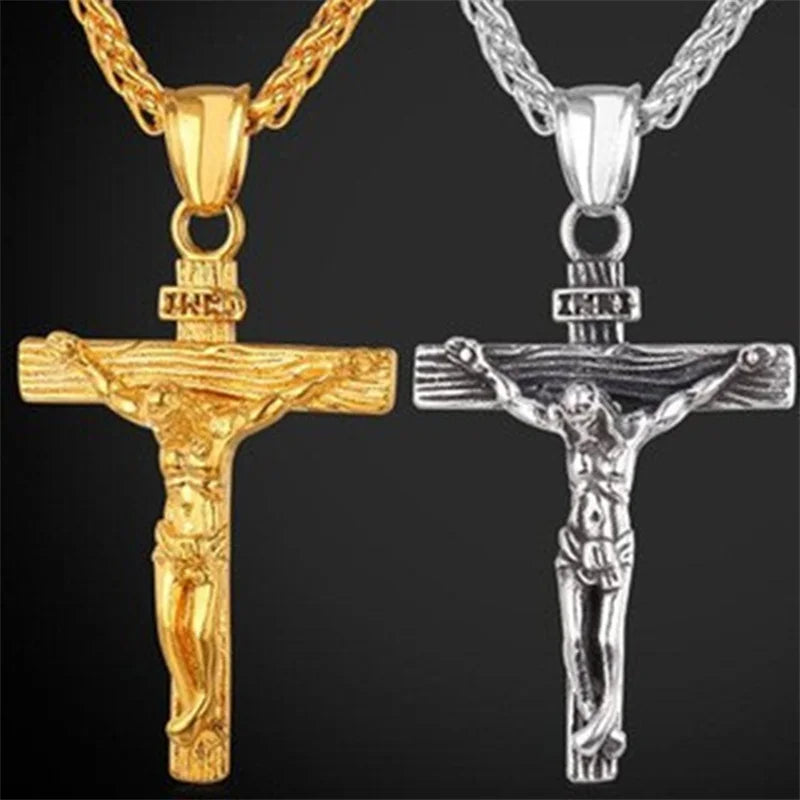 INRI Crucifix Jesus Piece Cross Necklace - Faith Statement Jewelry