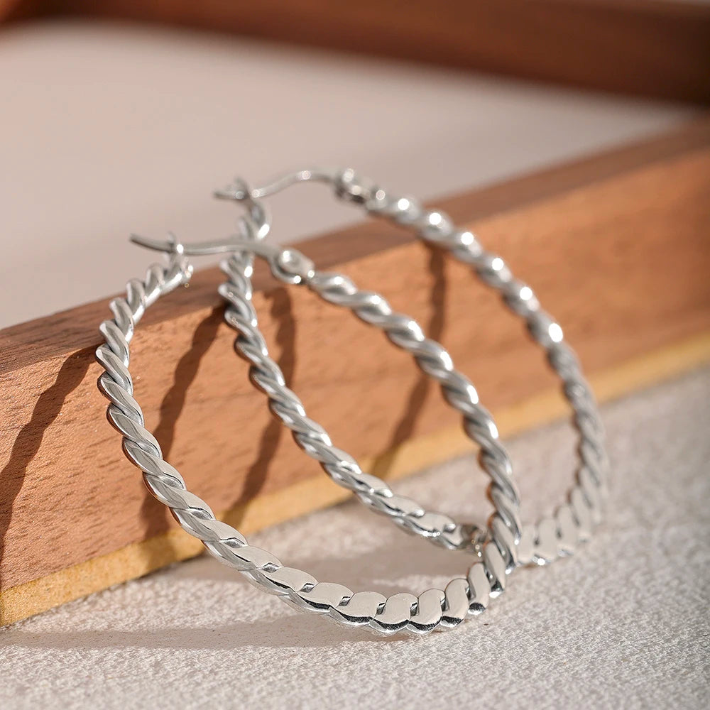 Golden Big Hoop Earrings - Luxury Statement Jewelry