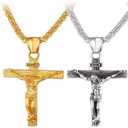 INRI Crucifix Jesus Piece Cross Necklace - Faith Statement Jewelry
