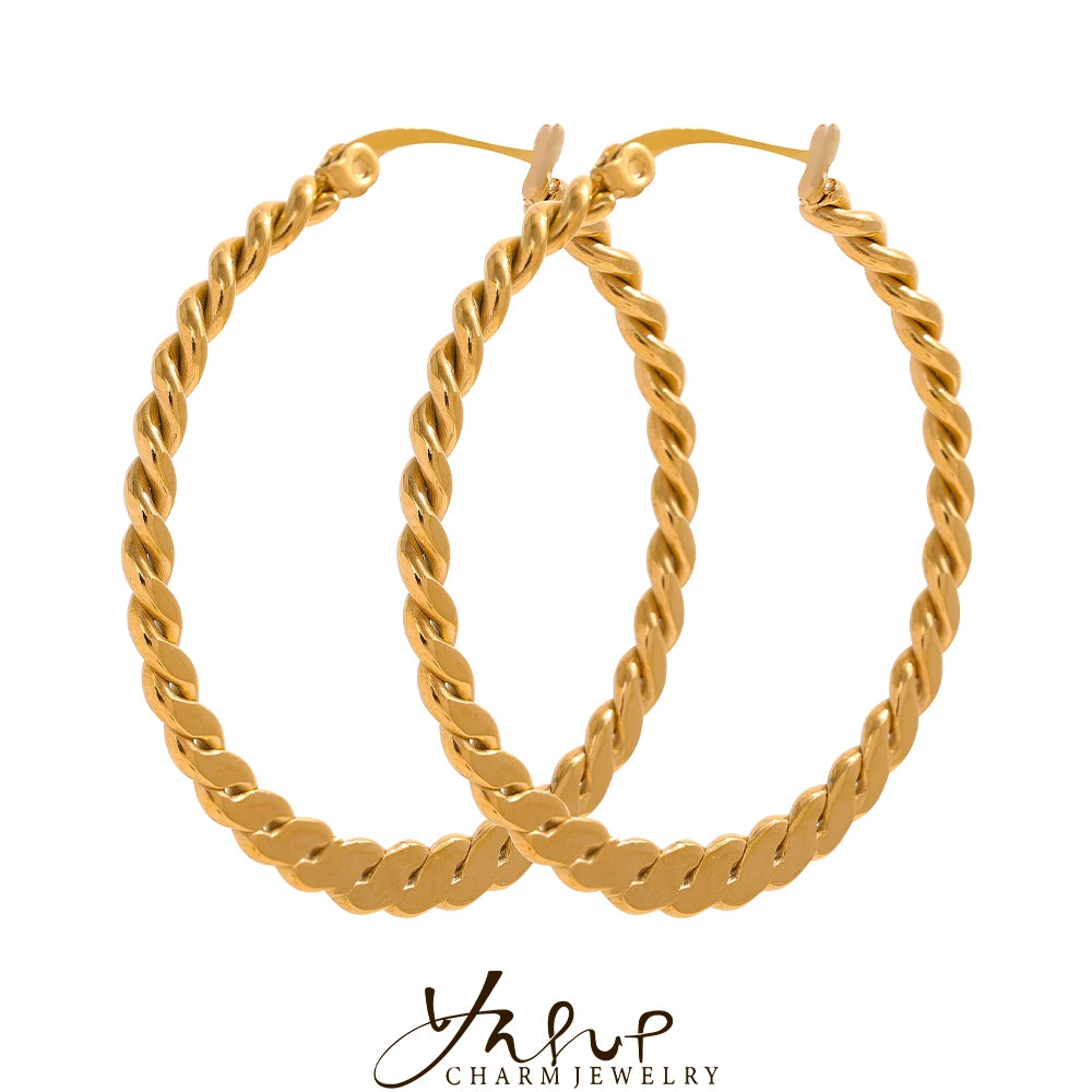 Golden Big Hoop Earrings - Luxury Statement Jewelry