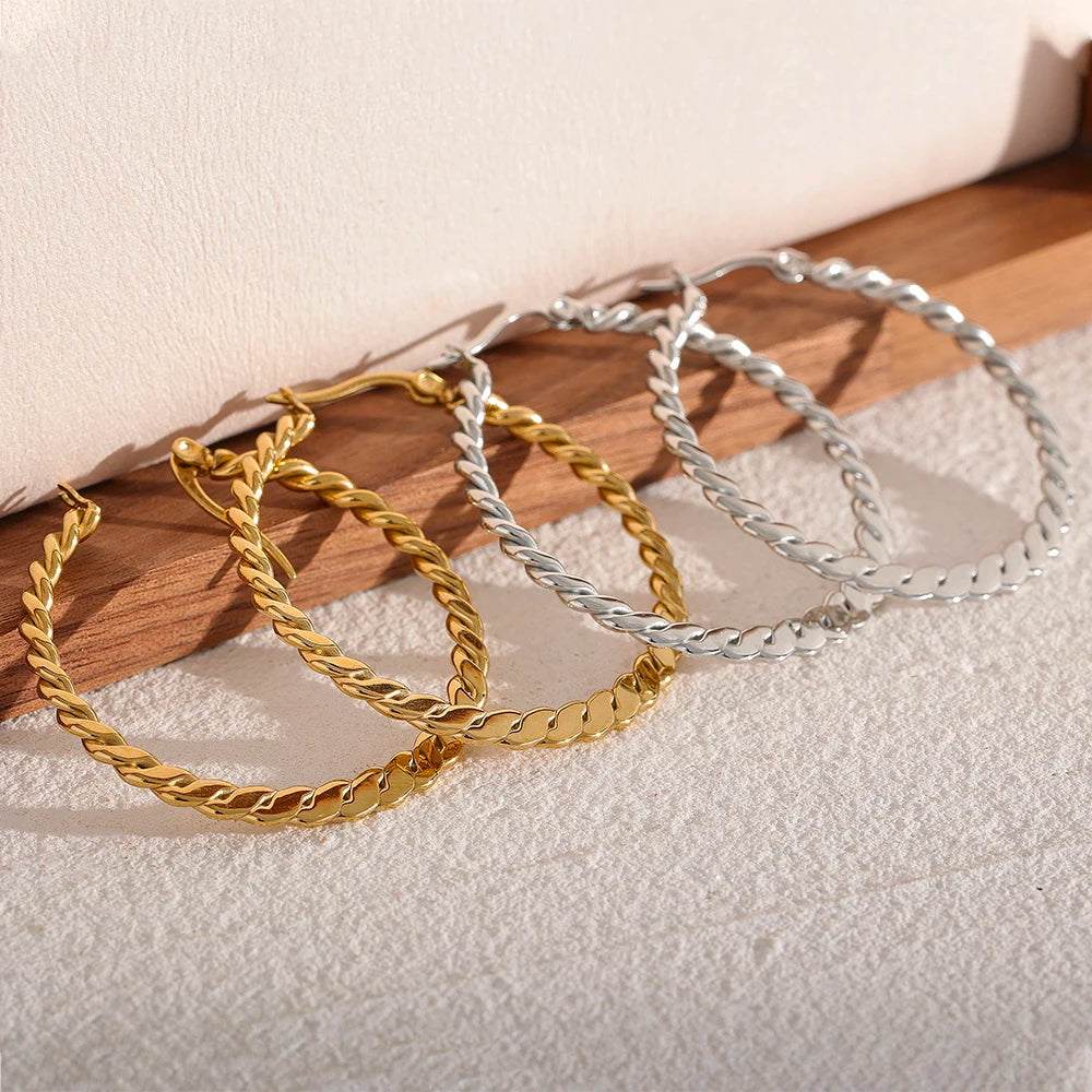 Golden Big Hoop Earrings - Luxury Statement Jewelry