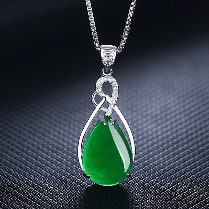 S925 Sterling Silver Turquoise Pendant Necklace - Bohemian Gemstone Jewelry