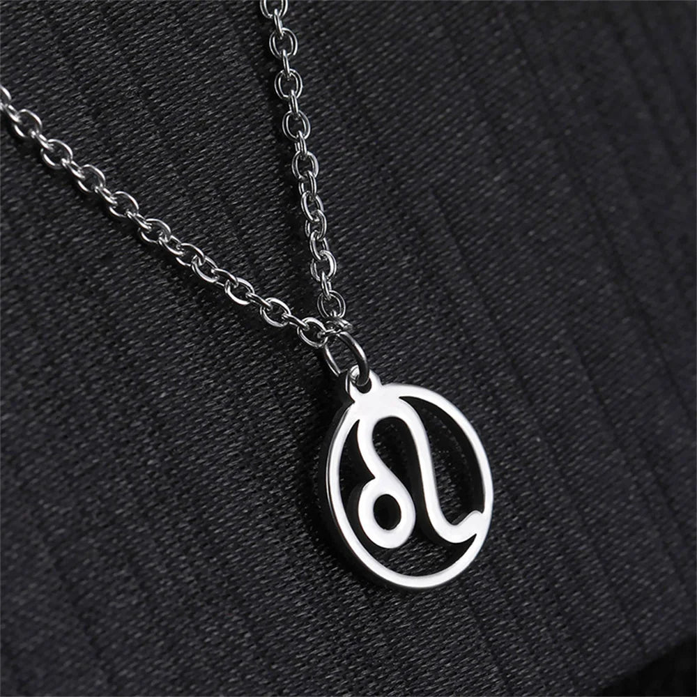 Stainless Steel Star Zodiac Sign Necklace - Personalized Astrology Jewelry