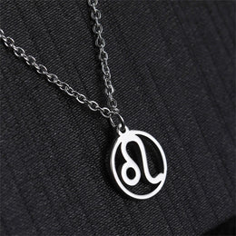 Stainless Steel Star Zodiac Sign Necklace - Personalized Astrology Jewelry