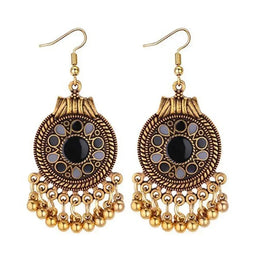 Geometric Tassels Dangle Earring - Vintage Metal Statement Jewelry