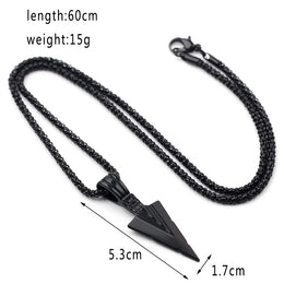 Retro Punk Arrow Pendant Necklace - Edgy Statement Jewelry