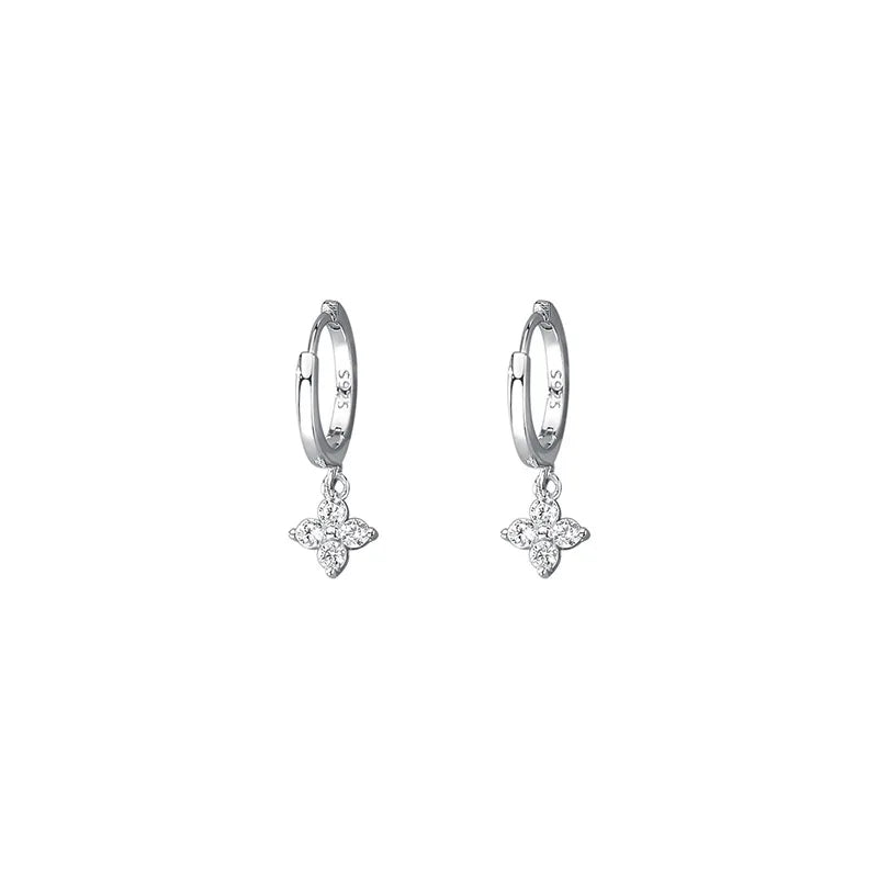 925 Sterling Silver Sweet Floral Earrings