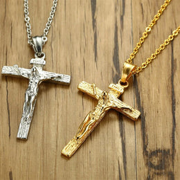 INRI Crucifix Jesus Piece Cross Necklace - Faith Statement Jewelry