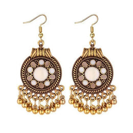 Geometric Tassels Dangle Earring - Vintage Metal Statement Jewelry