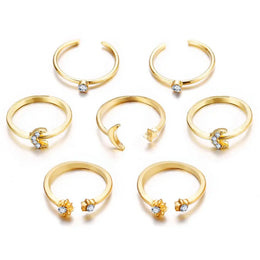 Cute Butterfly Heart Ring Set - Whimsical Stackable Collection