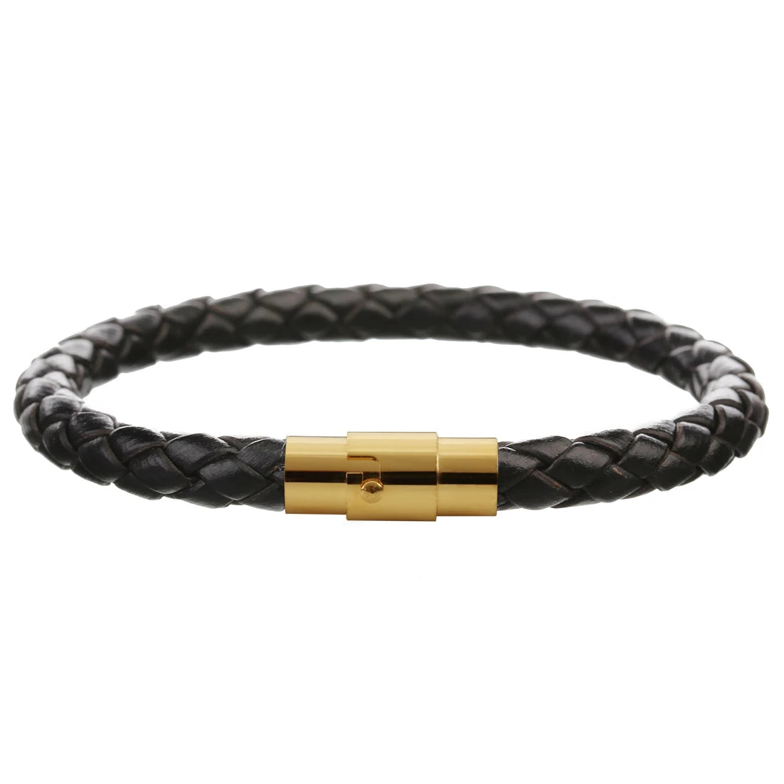 100% Genuine Braided Leather Bracelet - Stainless Steel Fashion Jewelry