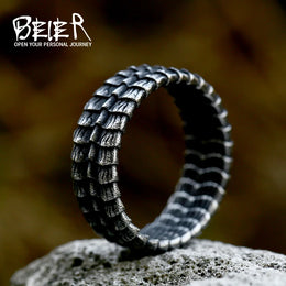 Black Dragon 316L Stainless Steel Ring - Mythical Creature Jewelry