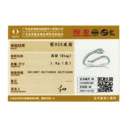 Sterling Silver Snake Adjustable Ring - Zircon Pave Fashion Jewelry