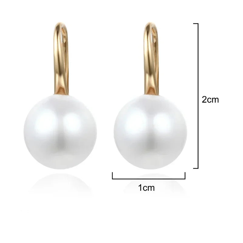 Genuine Natural Freshwater Pearl Earrings 925 Sterling Silver - Ball-Shaped Drop Jewelry