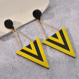 Triangle Drop Earrings - Punk Geometric Acrylic Fashion Jewelry