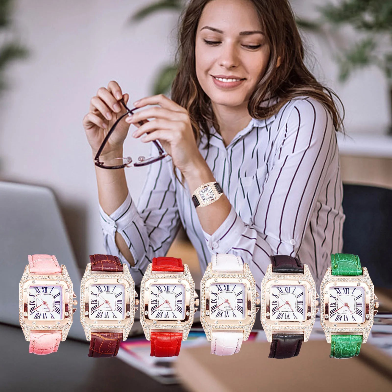 Classic Fashionable Square Watch - Sapphire Crystal Luxury Timepiece
