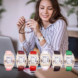 Classic Fashionable Square Watch - Sapphire Crystal Luxury Timepiece