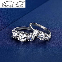 AAA Rhinestone Sterling Silver Ring - Elegant Statement Jewelry