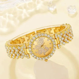 Luxury Women's Butterfly Dial Watch