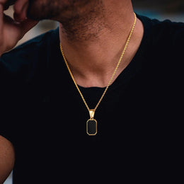 Geometric Square Necklace - Stainless Steel Modern Statement Jewelry