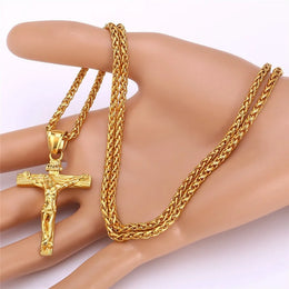 INRI Crucifix Jesus Piece Cross Necklace - Faith Statement Jewelry