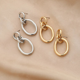 Stainless Steel Chain Earrings - Classic Drop Statement Jewelry