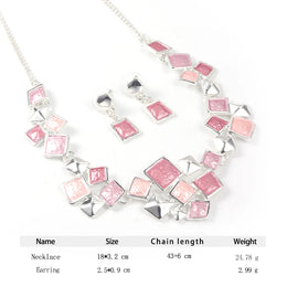 Exaggerated Big Statement Enamel Necklace - Bold Fashion Jewelry
