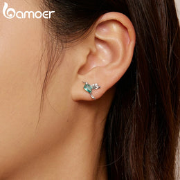 925 Sterling Silver Hummingbird Stud Earrings - Delicate Bird Jewelry