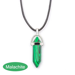 Hexagonal Column Quartz Necklace - Geometric Crystal Pendant