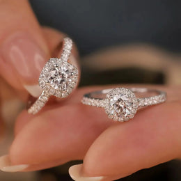 Never Fade White Gold Zircon Ring - Romantic Copper Statement Jewelry