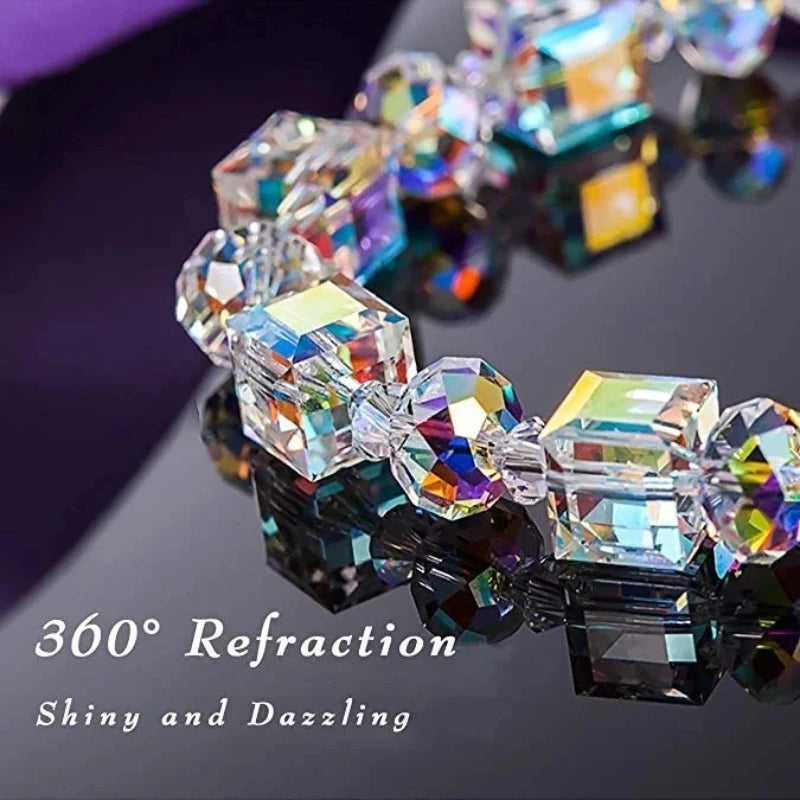 Cube Crystal Bracelet - Minimalist Sparkle Jewelry