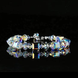 Cube Crystal Bracelet - Minimalist Sparkle Jewelry
