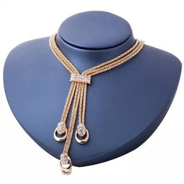 Luxury 4-Piece Classic Jewelry Set - Necklace, Earrings, Ring & Bracelet
